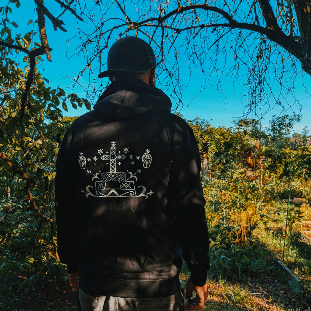 Baron Samedi Vévé Hoodie: Voodoo & Cozy
