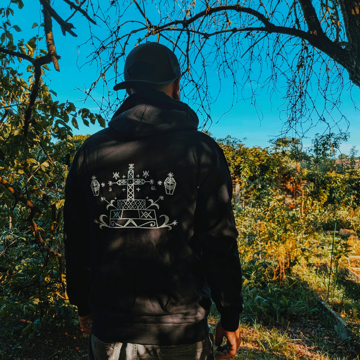 Baron Samedi Vévé Hoodie: Voodoo & Cozy