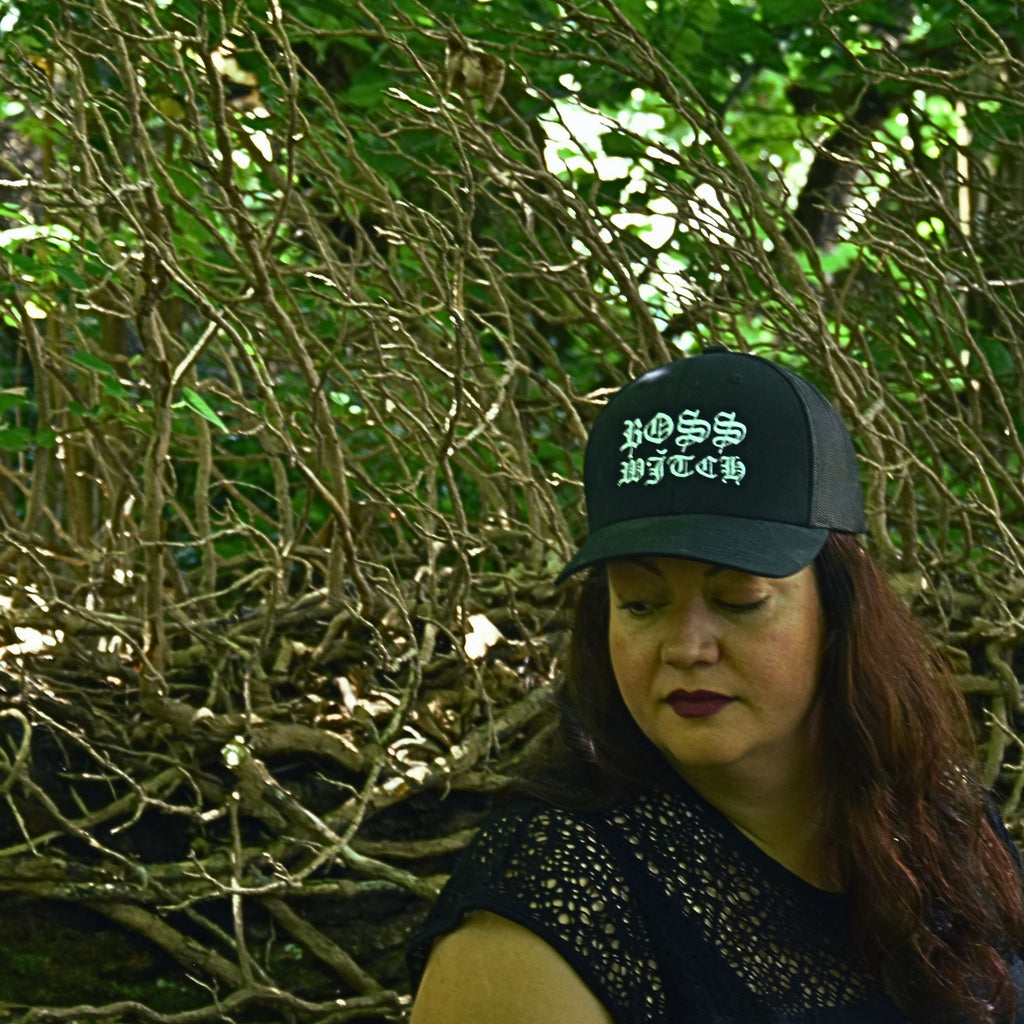 Boss Witch Cap: Embroidered Gothic Snapback