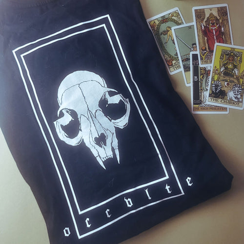 Cat Skull Tee: Witch's Familiar Shirt
